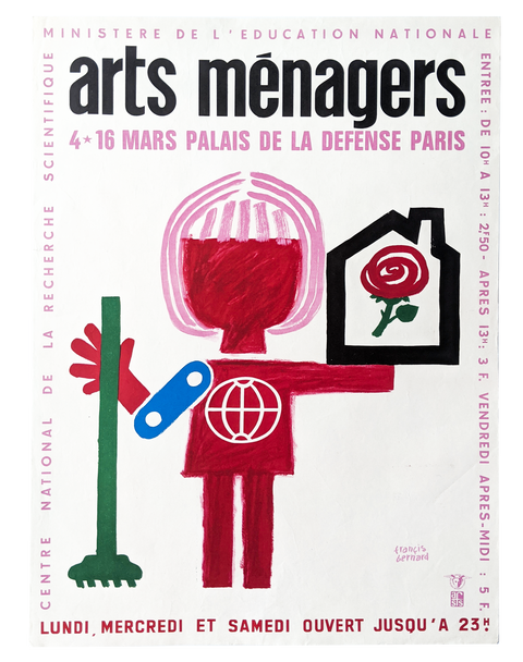 Original Arts Menagers Poster Palais De La Defense - 1950