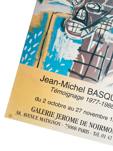 Original Jean-Michel Basquiat Poster, Galerie Jérôme De Noirmont - 1998