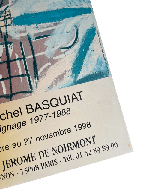 Original Jean-Michel Basquiat Poster, Galerie Jérôme De Noirmont - 1998