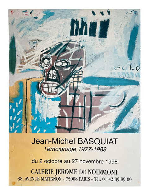 Original Jean-Michel Basquiat Poster, Galerie Jérôme De Noirmont - 1998