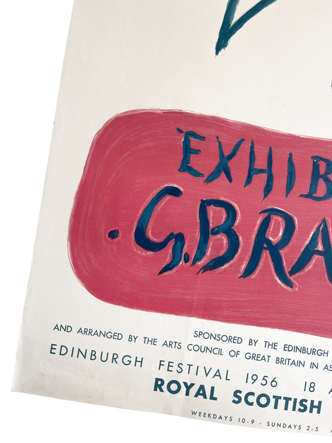 Original Poster Georges Braque L'oiseau - Royal Scottish Academy, 1956 (Arch Paper)