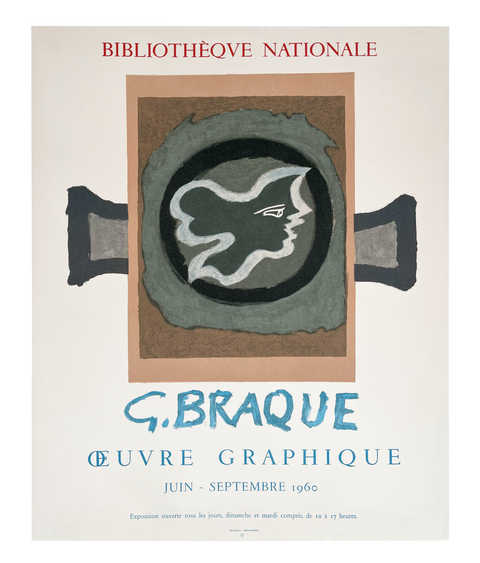 Original Georges Braque 1960 - Bibliothèqve Nationale - Maeght