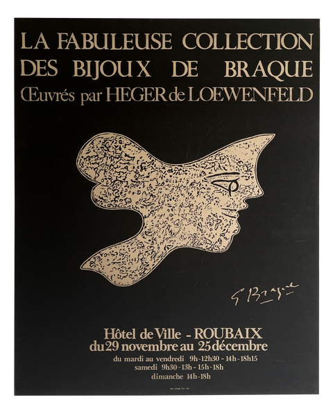 Original Georges Braque Exhibition Poster "Les Bijoux De Braque"