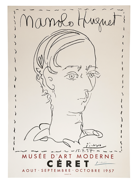 Original Pablo Picasso Poster, Manolo Huguet - Musée de Céret - 1957
