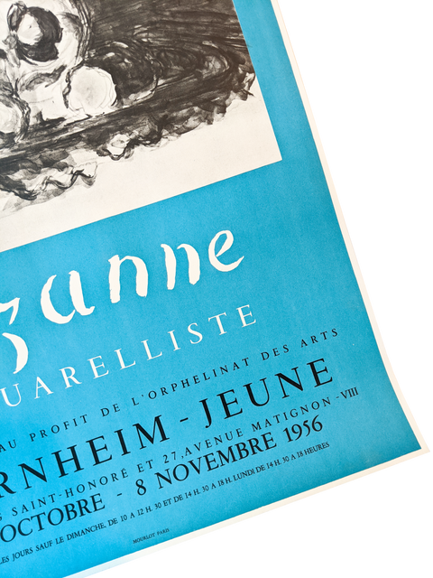 Original Exhibition Poster By Cezanne - Aquarelliste 1956