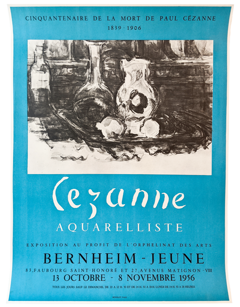 Original Exhibition Poster By Cezanne - Aquarelliste 1956