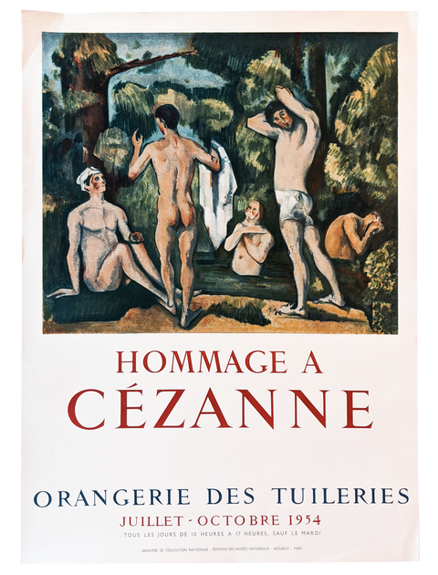 Original Poster Paul Cezanne "Orangerie Des Tuileries" 1954