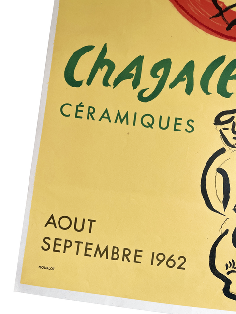 Original Marc Chagall Poster Ceramiques - Galerie Madoura, 1962