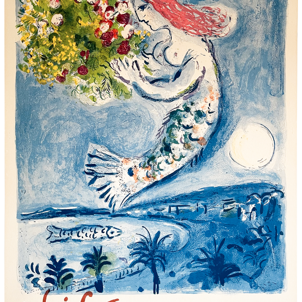 Original Poster By Marc Chagall - Nice, Soleil Fleurs - 1962