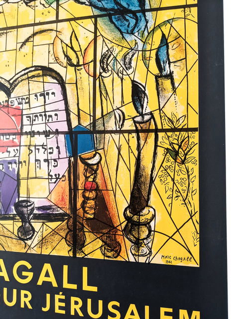 Original Marc Chagall Poster "Vitraux Pour Jerusalem" - 1961