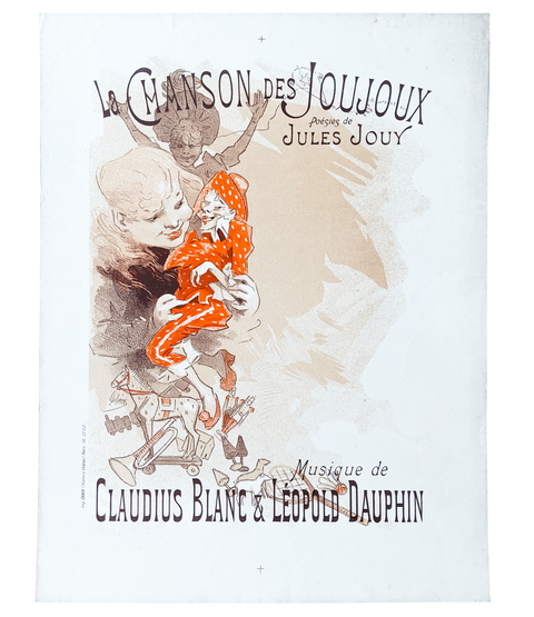 Original Jules Cheret Poster "La Chanson Des Joujoux" 1892 - Imp.Chaix