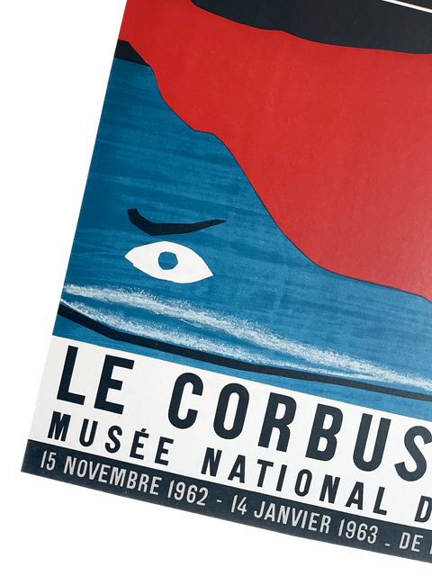 Original exhibition poster Le Corbusier 1962 MOURLOT