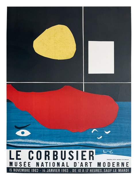 Original exhibition poster Le Corbusier 1962 MOURLOT