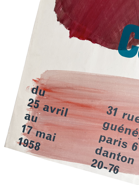 Original Corneille Poster 50 Gouaches, Galerie Le Gendre Paris - 1958