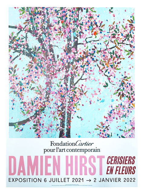 Original Poster by Damien Hirst, Exhibition At Fondation Cartier - Wonderful World Blossom