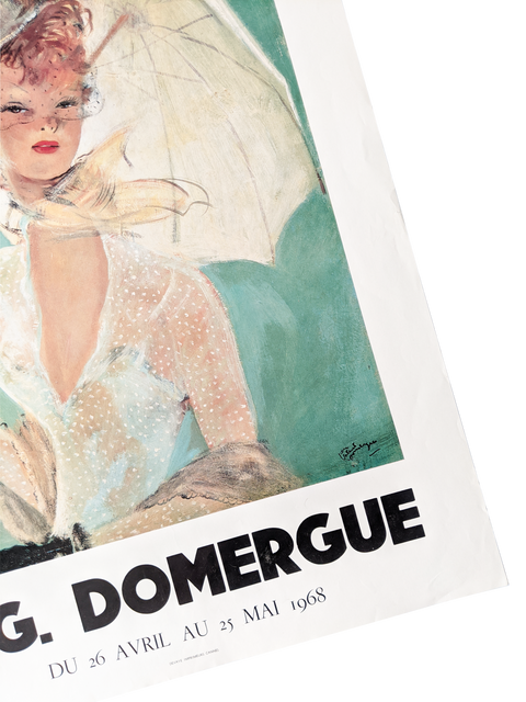 Original Domergue Exhibition Poster Champs Elysée 1968