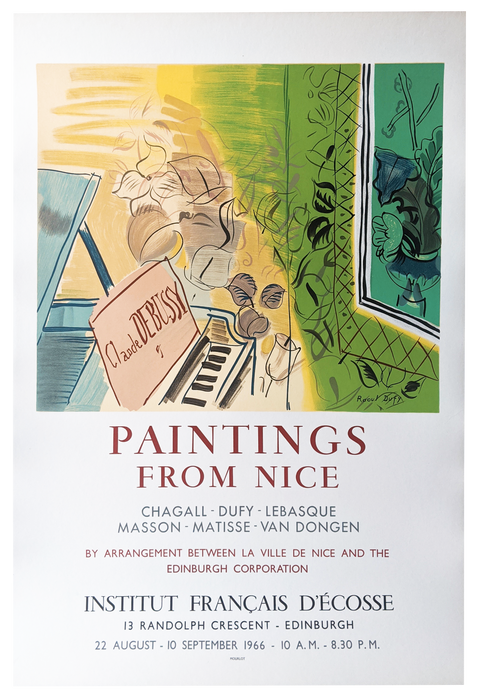 Original Poster Raoul Dufy - Paintings From Nice - 1966