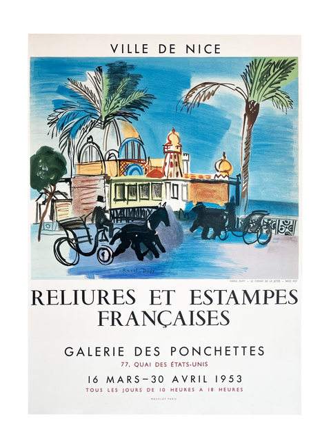 Original Raoul Dufy Galerie Des Ponchettes 1953 - Mourlot