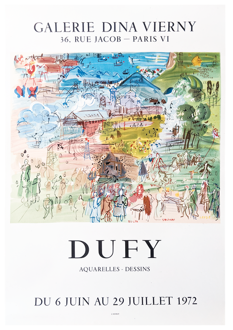 Original Poster Raoul Dufy 1972 "Aquarelle - Dessins"