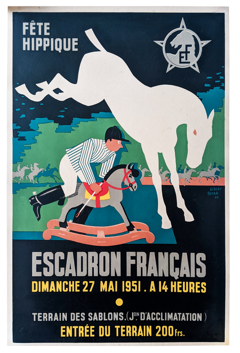 Original Poster Escadron Francais Hippique 1951