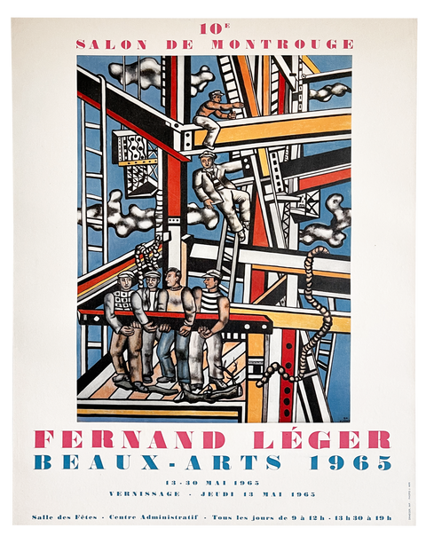 Original Lithographic Poster By Fernand Leger 1965