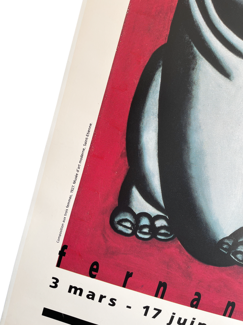 Original Fernand Leger Exhibition Poster 1990 "Big Size" 4x6 FT