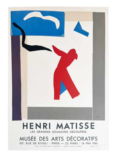 Original Matisse 1961 "Les Grandes Gouaches Découpées" Signed By Fernand Mourlot