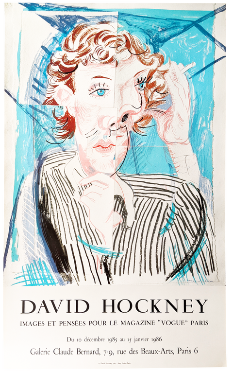Original Exhibition Poster, David Hockney 1986 - Galerie Claude Bernard