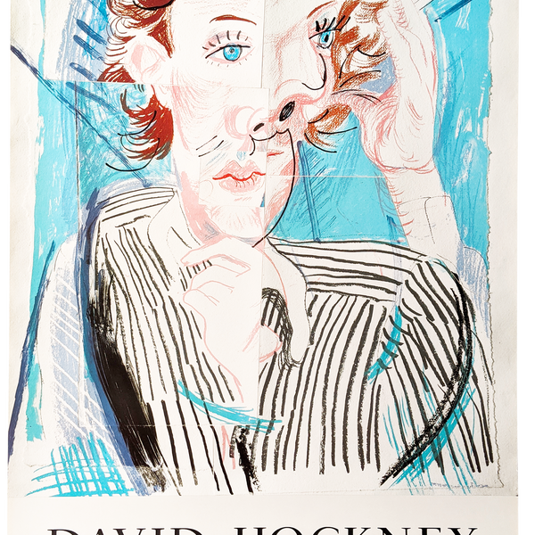 Original Exhibition Poster, David Hockney 1986 - Galerie Claude