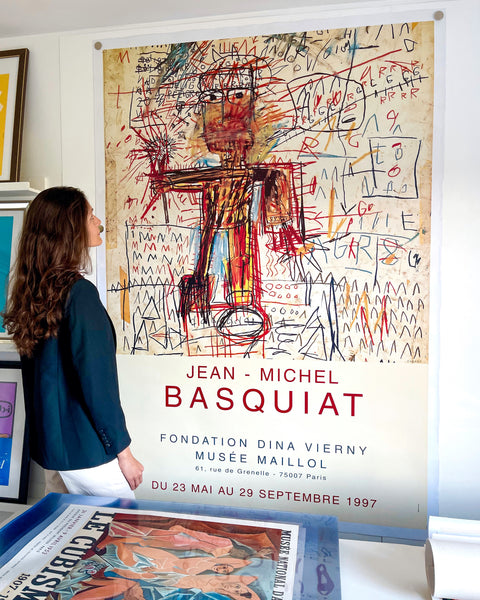 Original Jean-Michel Basquiat Poster, 1997 "Big Size" - 4X6FT