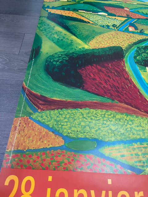 Original Large Poster David Hockney 1999 - Centre Pompidou - Big Size