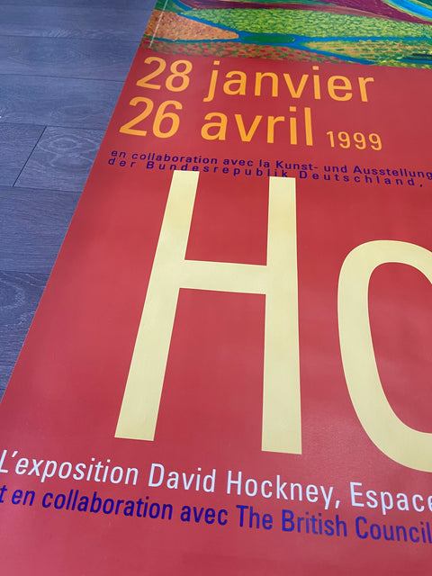 Original Large Poster David Hockney 1999 - Centre Pompidou - Big Size