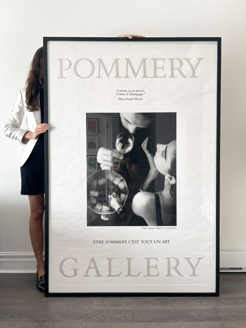 Original Large Poster Pommery Gallery "L'amour Est Un Miracle Comme Le Champagne" - 1987