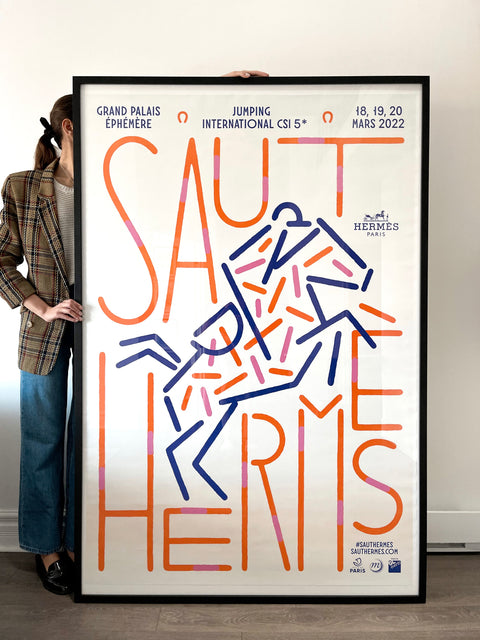 Original Large Poster Saut Hermes 2022 - Big Size