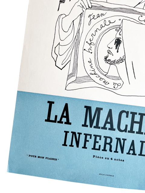 Original exhibition poster Jean Cocteau 1934 La Machine Infernale Grasset