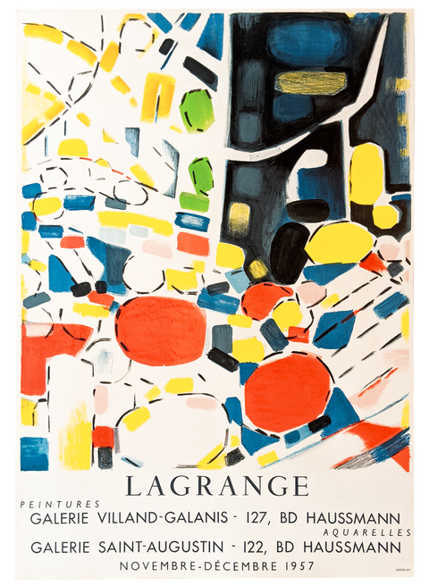 Original Poster Lagrange Gallerie Villand Galanis 1957