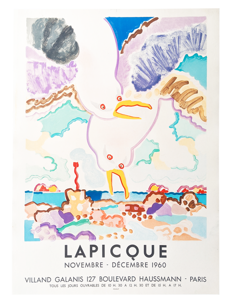 Original Poster Lapicque "Galerie Villand Galanis - 1960 - Mourlot