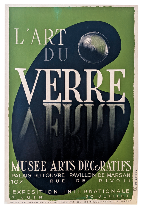 Original Poster L'Art du Verre - 1946