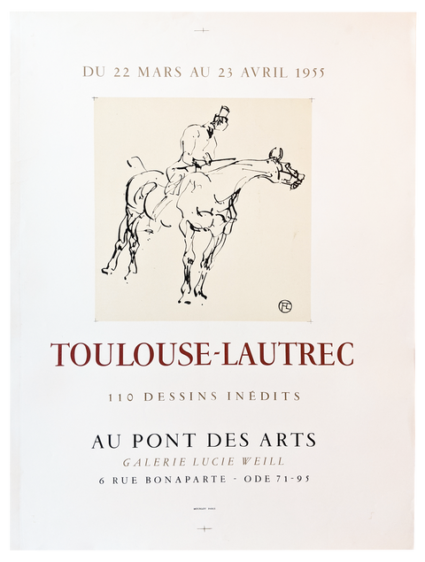 Original Poster Toulouse Lautrec 1955 "Au Pont Des Arts" - Mourlot