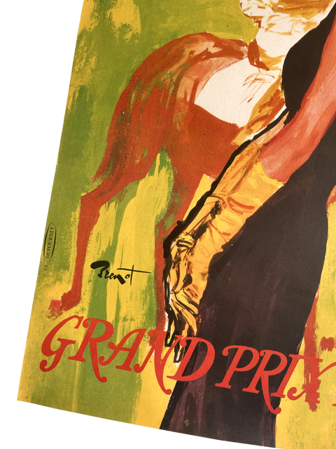 Original Loterie Poster Grand Prix Paris - 1965