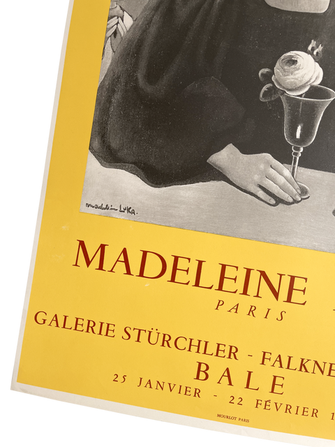 Original Exhibition Poster Madeleine Luka 1957 MOURLOT