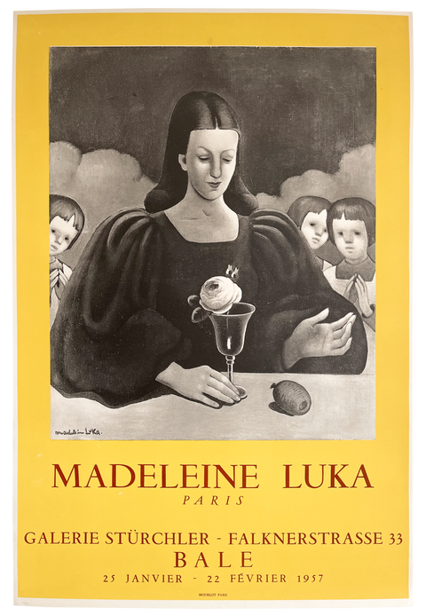 Original Exhibition Poster Madeleine Luka 1957 MOURLOT