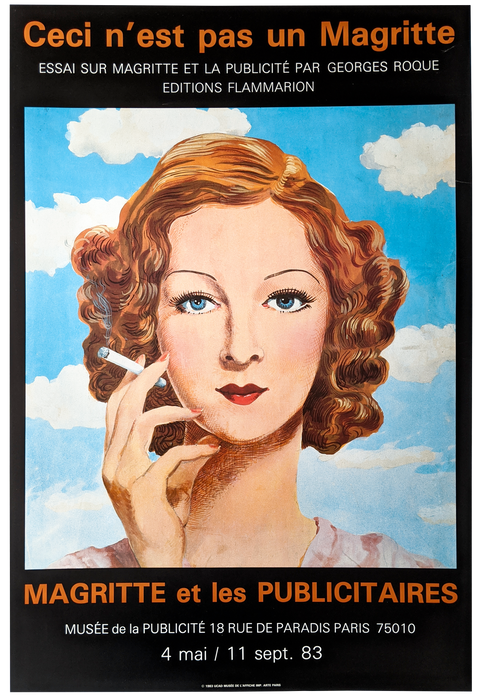 Original Rene Magritte Exhibition Poster "Ceci n'est pas une Magritte" 1983
