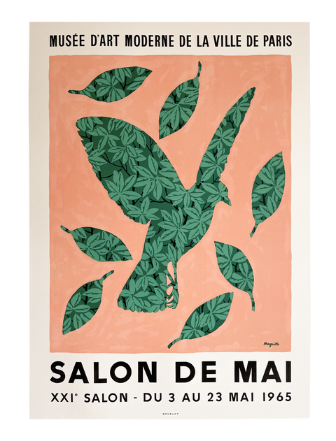 Original René Magritte Poster "Salon de Mai", Paris - 1965