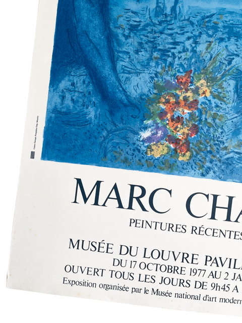 Original Marc Chagall Poster - Musée Louvre - 1977