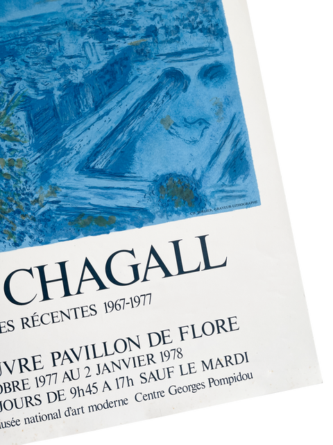Original Marc Chagall Poster - Musée Louvre - 1977