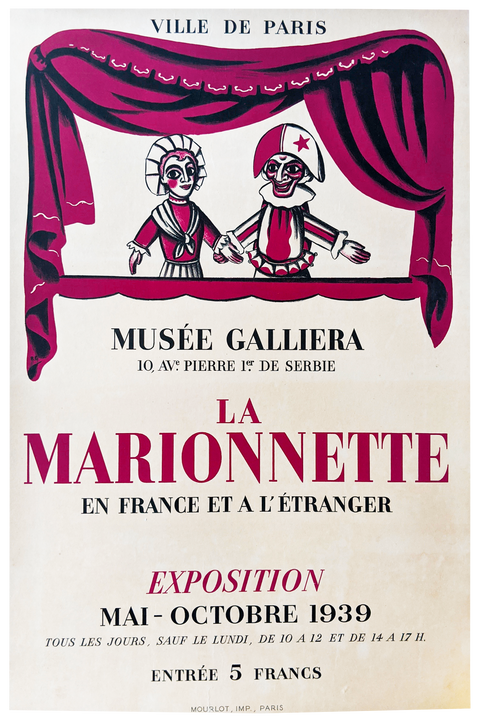 Original Poster La Marionette Musée Galleria 1939 - Mourlot