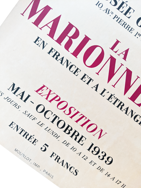 Original Poster La Marionette Musée Galleria 1939 - Mourlot