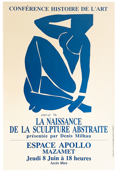 Original Poster Henri Matisse 1991 « Espace Apollo Mazamet »