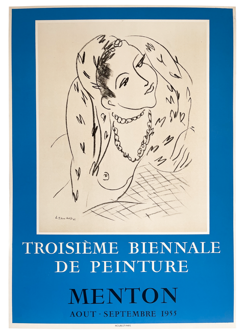 Original Poster By Henri Matisse 1955 - Menton, Printed Mourlot